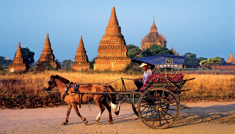 Khung cảnh những ngôi chùa ở Myanmar