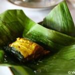 Pak Miang Tom Kati Koong Sot: Kem dừa lót lá nấu tôm tươi