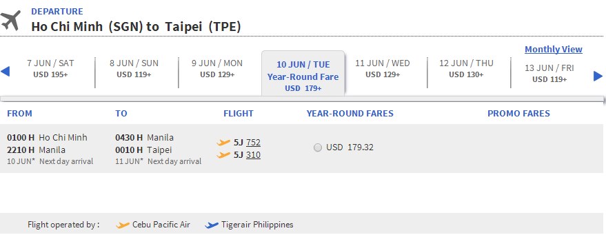 Vé máy bay đi Đài Bắc giá rẻ
