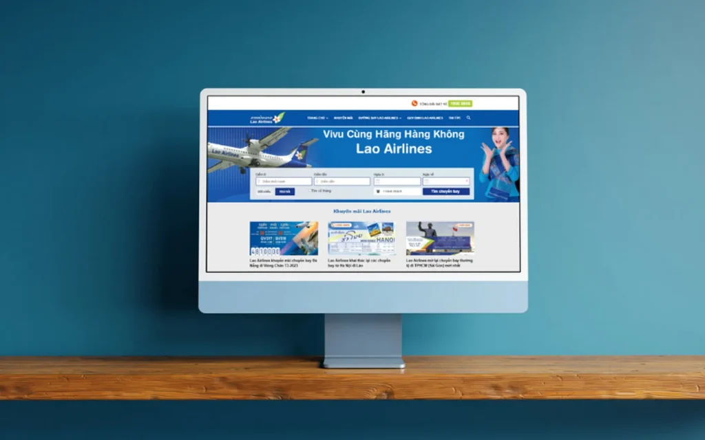 Đặt vé qua website Lao Airlines 